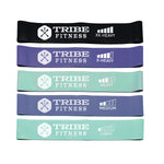 Tribe Booty Shape Bands 5 Piece Set, Up to 70 Pounds Resistance, Pastel or Blue Editions - Tribe Fitness