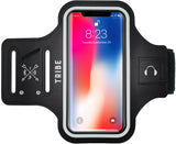 TRIBE Running Phone Holder Sports Armband. iPhone Cellphone Arm Band for Women & Men. Runners, Jogging, Exercise, Walking & Gym Workout. Cell Bands for iPhones, Galaxy & More! Fits Plus Phones Sizes!! - Tribe Fitness